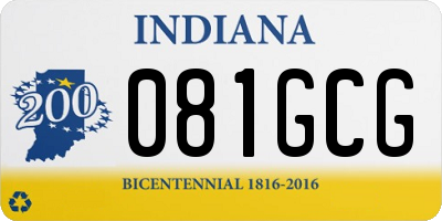 IN license plate 081GCG