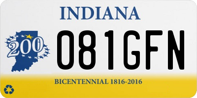 IN license plate 081GFN