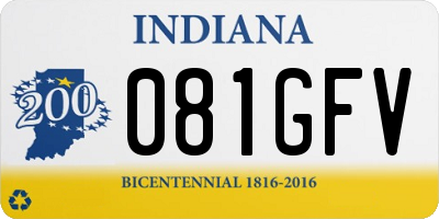 IN license plate 081GFV