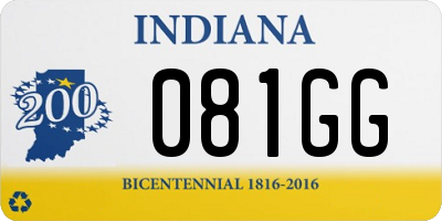 IN license plate 081GG