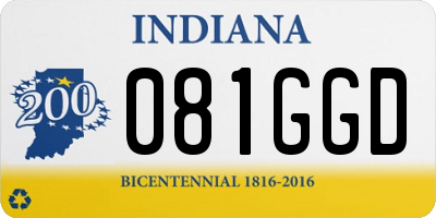 IN license plate 081GGD