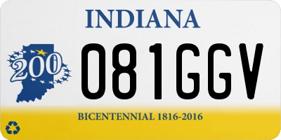 IN license plate 081GGV