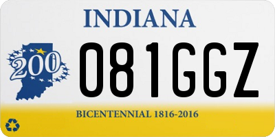 IN license plate 081GGZ