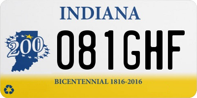 IN license plate 081GHF