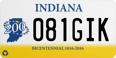 IN license plate 081GIK
