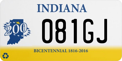 IN license plate 081GJ