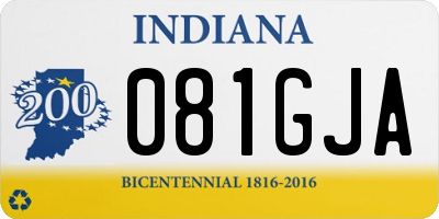 IN license plate 081GJA
