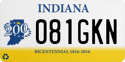 IN license plate 081GKN
