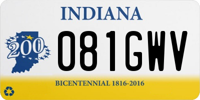IN license plate 081GWV