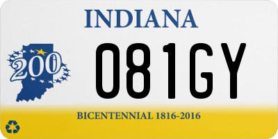 IN license plate 081GY