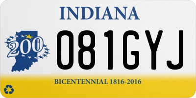 IN license plate 081GYJ