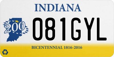IN license plate 081GYL