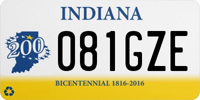 IN license plate 081GZE
