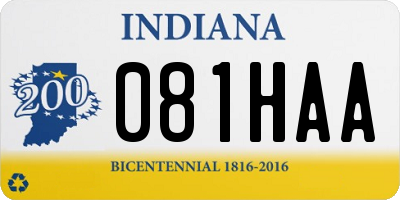 IN license plate 081HAA