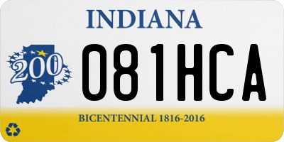 IN license plate 081HCA