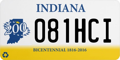 IN license plate 081HCI