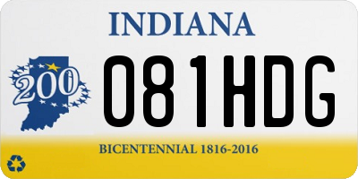 IN license plate 081HDG