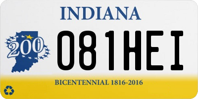 IN license plate 081HEI