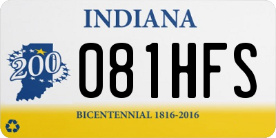 IN license plate 081HFS