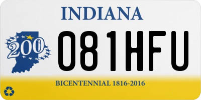 IN license plate 081HFU