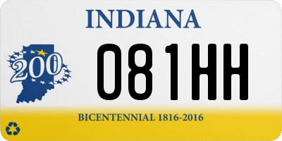 IN license plate 081HH