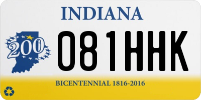 IN license plate 081HHK