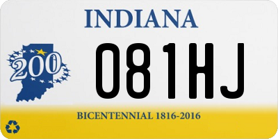 IN license plate 081HJ