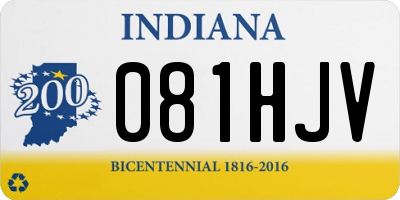 IN license plate 081HJV