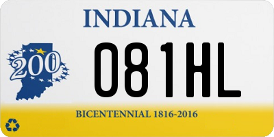 IN license plate 081HL