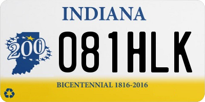IN license plate 081HLK