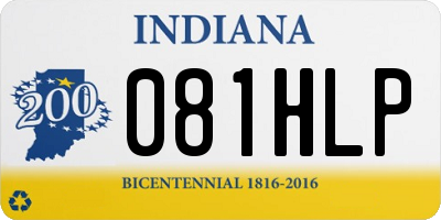 IN license plate 081HLP