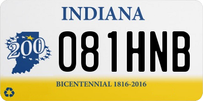 IN license plate 081HNB