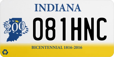 IN license plate 081HNC