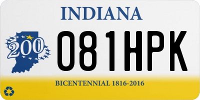 IN license plate 081HPK