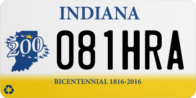 IN license plate 081HRA