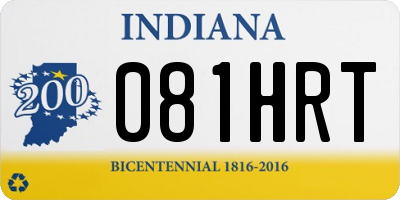 IN license plate 081HRT