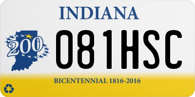 IN license plate 081HSC