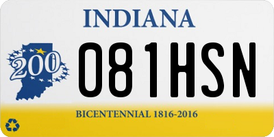 IN license plate 081HSN