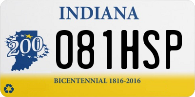 IN license plate 081HSP