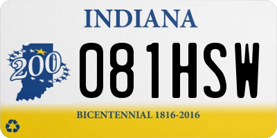 IN license plate 081HSW