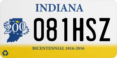 IN license plate 081HSZ