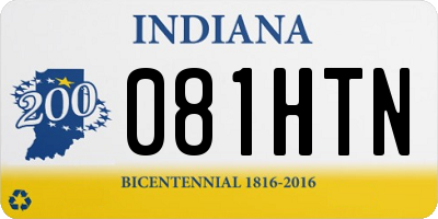 IN license plate 081HTN