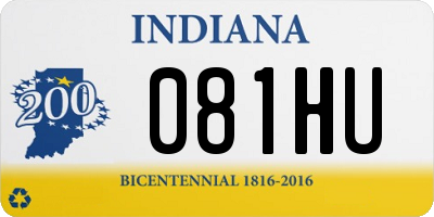 IN license plate 081HU