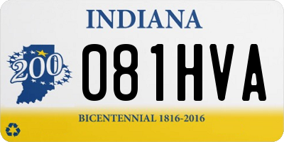 IN license plate 081HVA