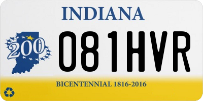 IN license plate 081HVR