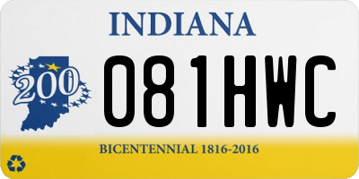 IN license plate 081HWC