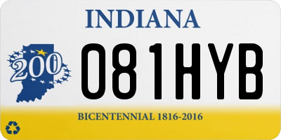 IN license plate 081HYB