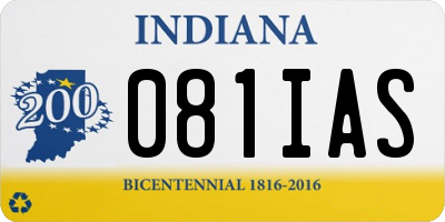 IN license plate 081IAS