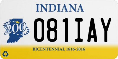 IN license plate 081IAY