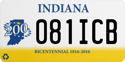 IN license plate 081ICB